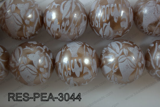 Resin Pearl Round Brown 28-30mm RES-PEA-3044