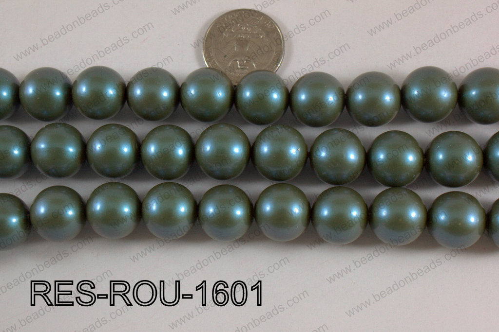 Acrylic round satin 16mm Teal RES-ROU-1601
