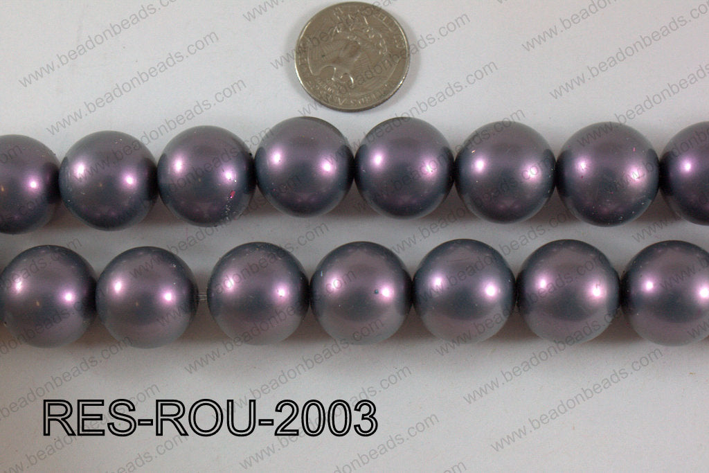 Acrylic round satin 20mm purple RES-ROU-2003