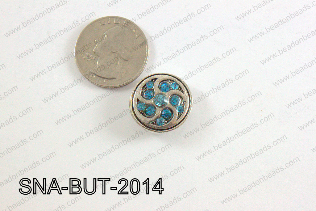 snap button 20 mm light blue round SNA-BUT-2014