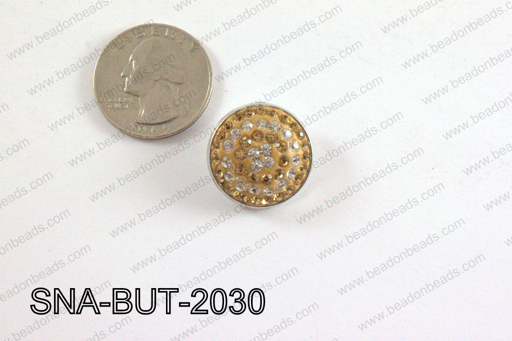 snap button 20 mm brown,clear round SNA-BUT-2030