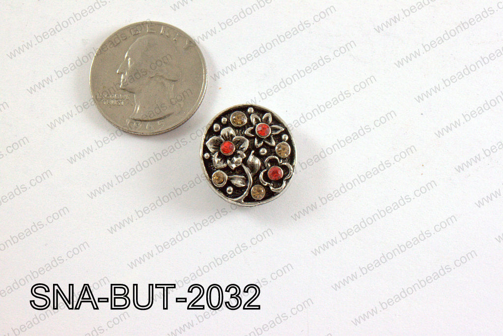 snap button 20 mm red round SNA-BUT-2032