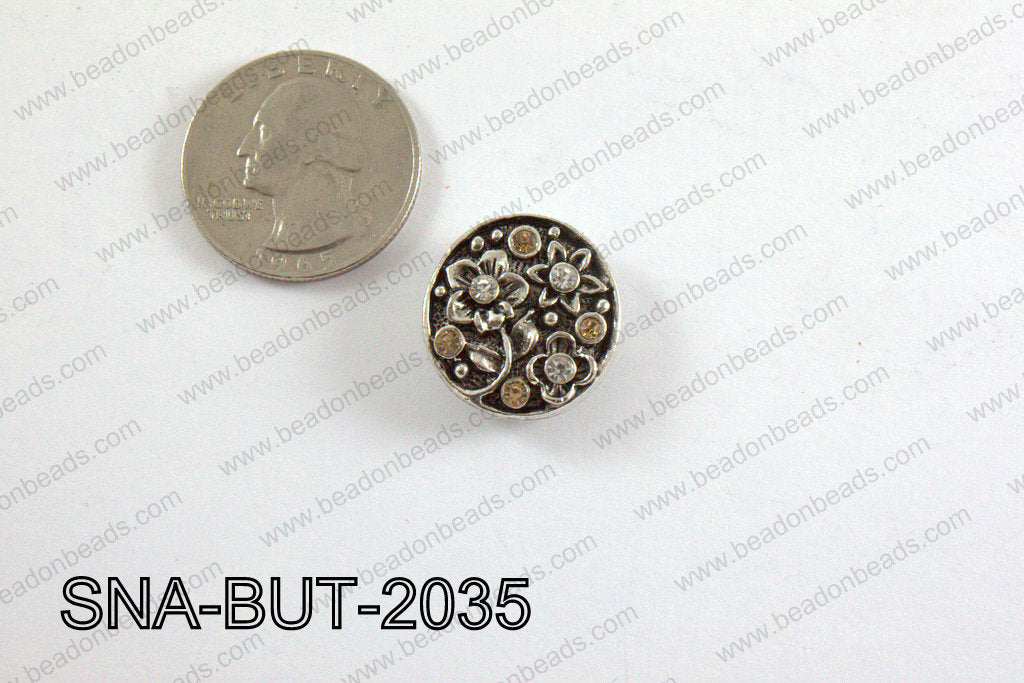 snap button 20 mm brown round SNA-BUT-2035