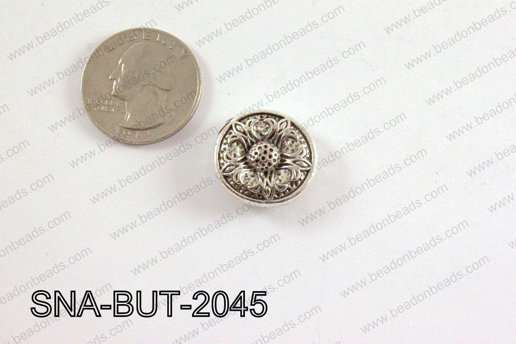 snap button 20 mm metal flower round SNA-BUT-2045