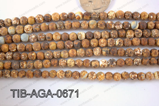 Tibetan Agate 6mm TIB-AGA-0671