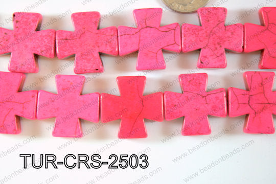 Howlite Cross 25mm TUR-CRS-2503