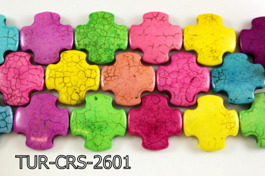 Turquoise Cross 26x26mm 16'' Multi-Color TUR-CRS-2601