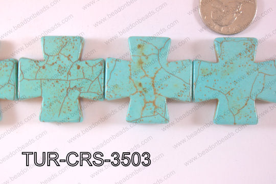 Howlite Cross 35mm TUR-CRS-3503