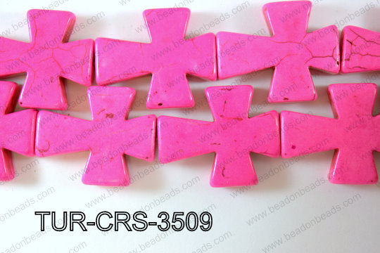 Howlite Cross 35x30mm TUR-CRS-3509