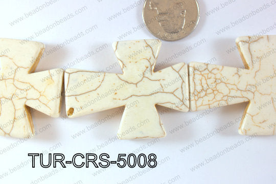 Howlite Cross 40x50mm TUR-CRS-5008