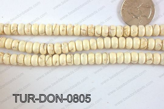 Howlite Donut 8mm TUR-DON-0805