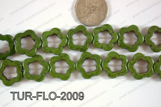 Howlite Flower 20mm TUR-FLO-2009