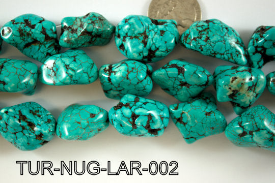 Turquoise Nugget 30-35mm Large 16'' TUR-NUG-LAR-002