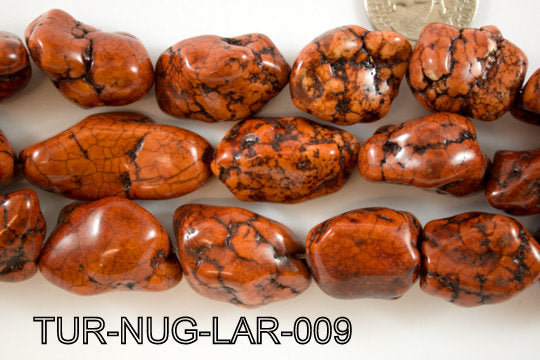 Turquoise Nugget 30-35mm Large 16'' TUR-NUG-LAR-009