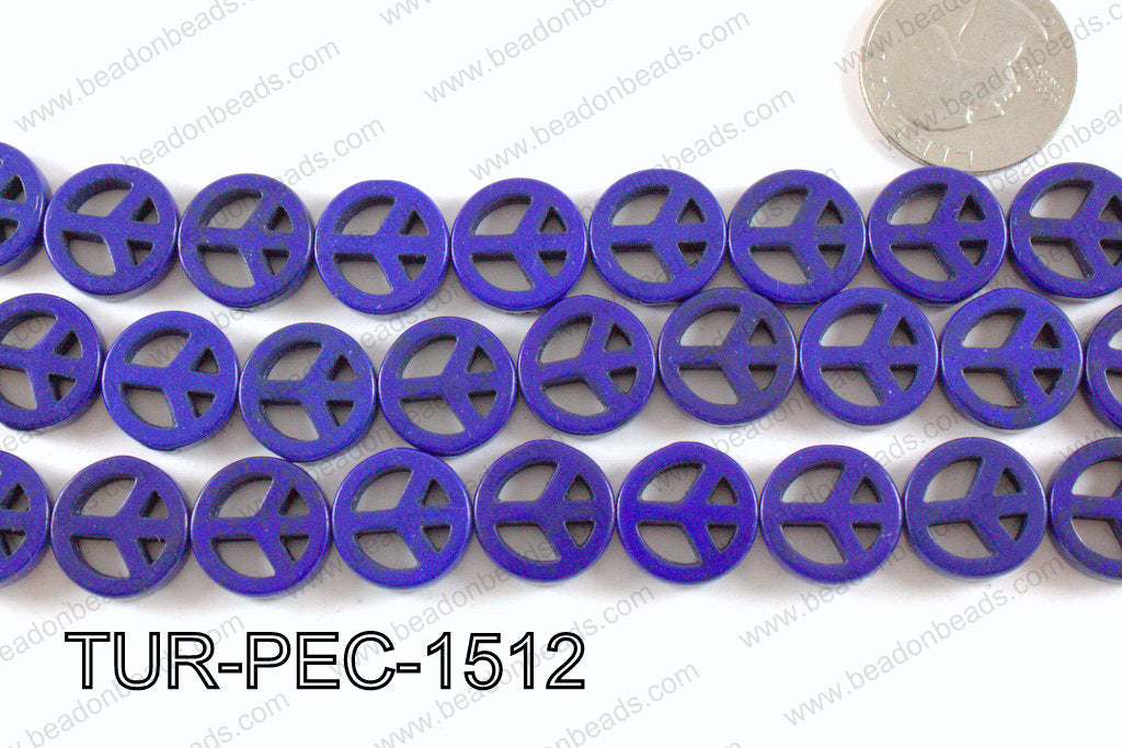 howlite peace dark blue 15mm TUR-PEC-1512