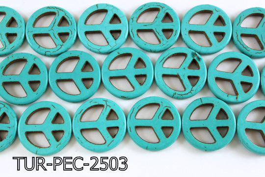 Turquoise Peace 25mm 16'' TUR-PEC-2503