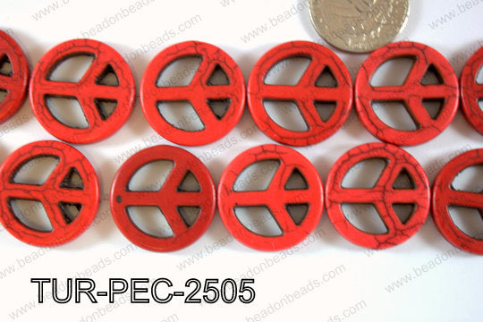 Howlite Peace 25mm TUR-PEC-2505