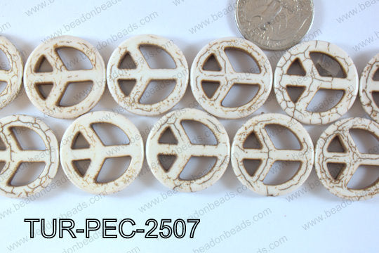 Howlite Peace 25mm TUR-PEC-2507