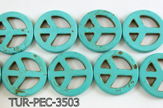 howlite peace turquoise 35mm TUR-PEC-3503
