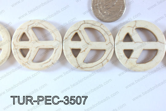 howlite peace white 35mm TUR-PEC-3507