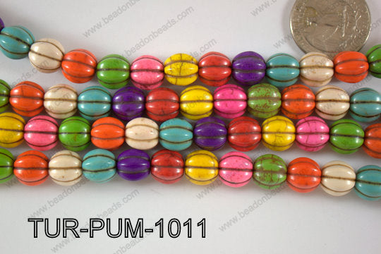Howlite Pumpkin 10x10mm TUR-PUM-1011