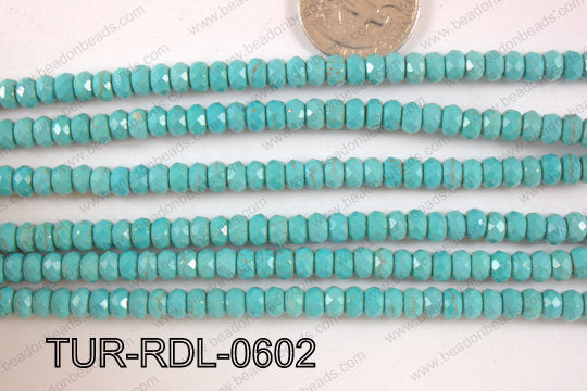 Howlite Rondel 6mm TUR-RDL-0602