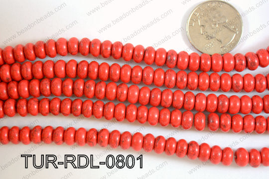 Turquoise rondel 8mm TUR-RDL-0801