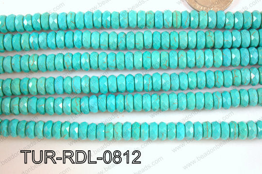 Howlite Rondel 8mm TUR-RDL-0812
