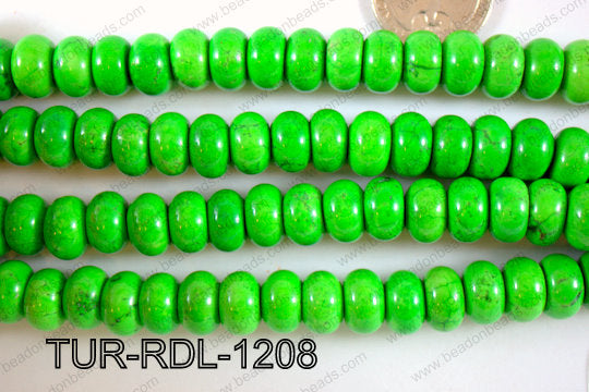 Howlite Rondel 12mm TUR-RDL-1208