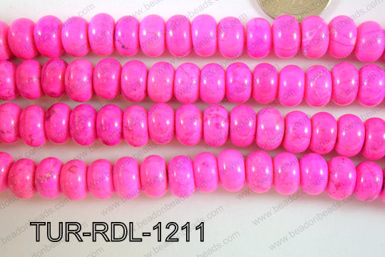 Howlite Rondel 12mm TUR-RDL-1211