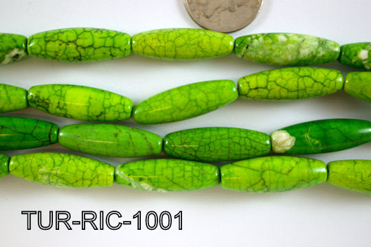 Turquoise Rice 10x30mm 16'' TUR-RIC-1001