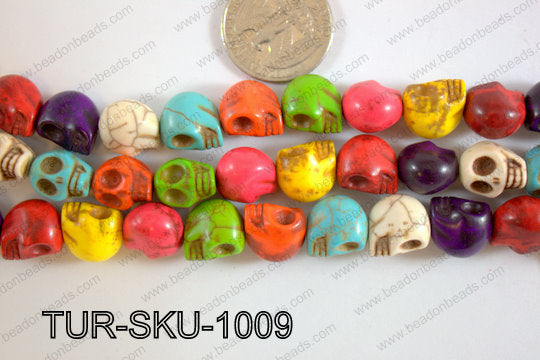 Howlite Skull 10x13mm TUR-SKU-1009