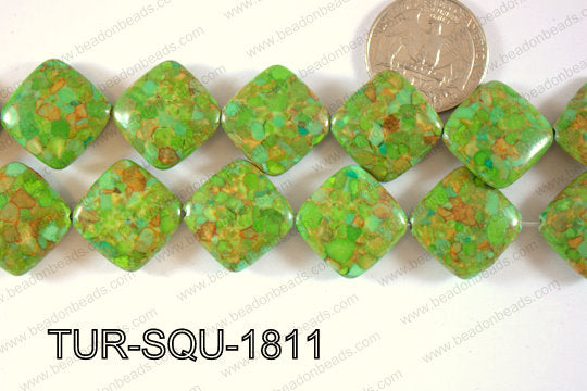 Howlite Diamond 18mm TUR-SQU-1811