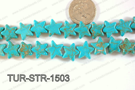 Howlite Star 15x15mm TUR-STR-1503