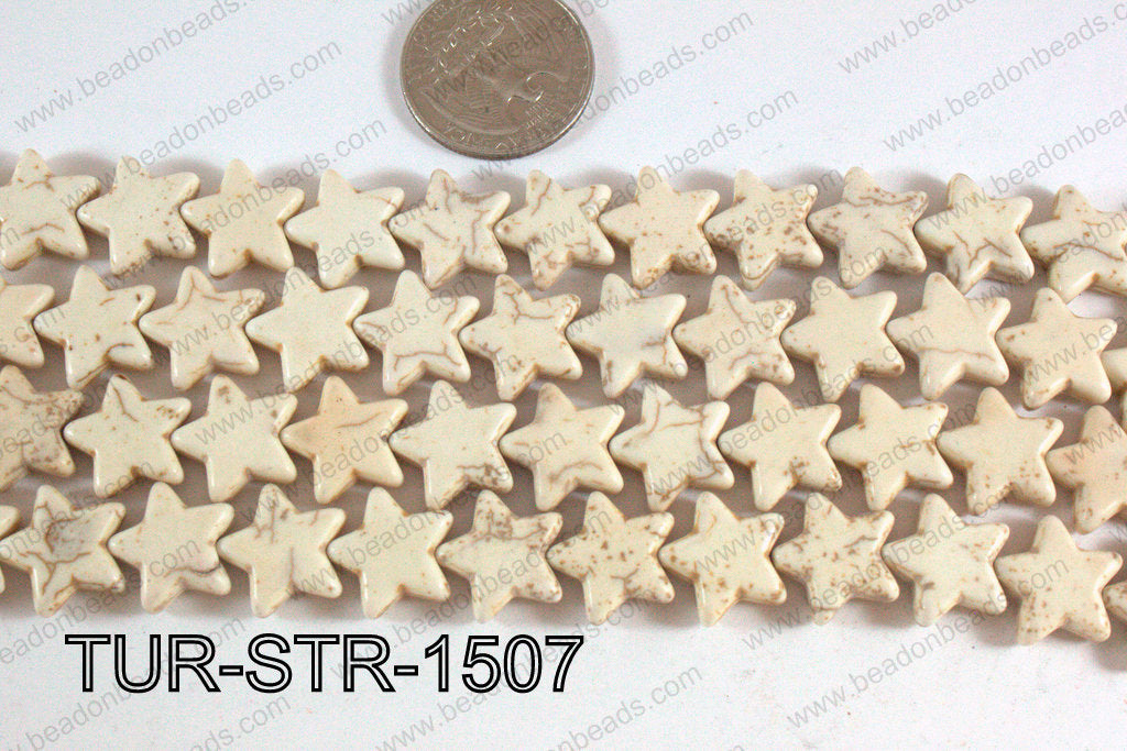 Howlite Star White 15mm TUR-STR-1507