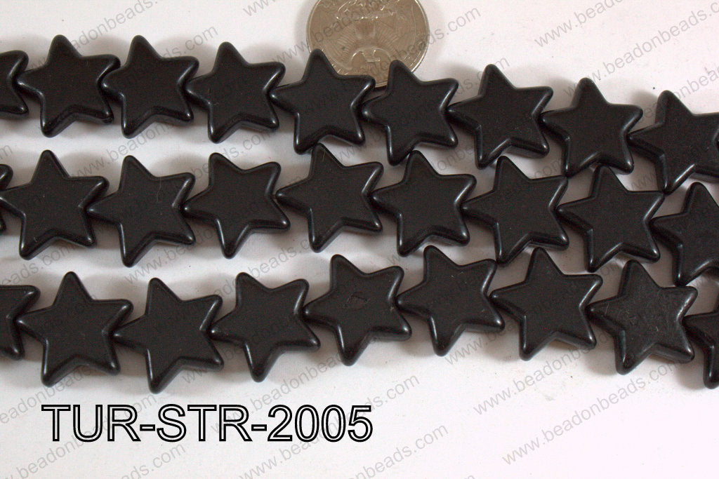 Howlite Star Black 20mm TUR-STR-2005