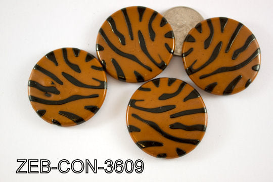 Zebra Bead Coin 36mm 500 Gram Bag ZEB-CON-3609