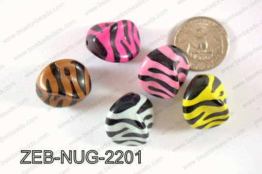 Zebra Nugget 18x22mm ZEB-NUG-2201