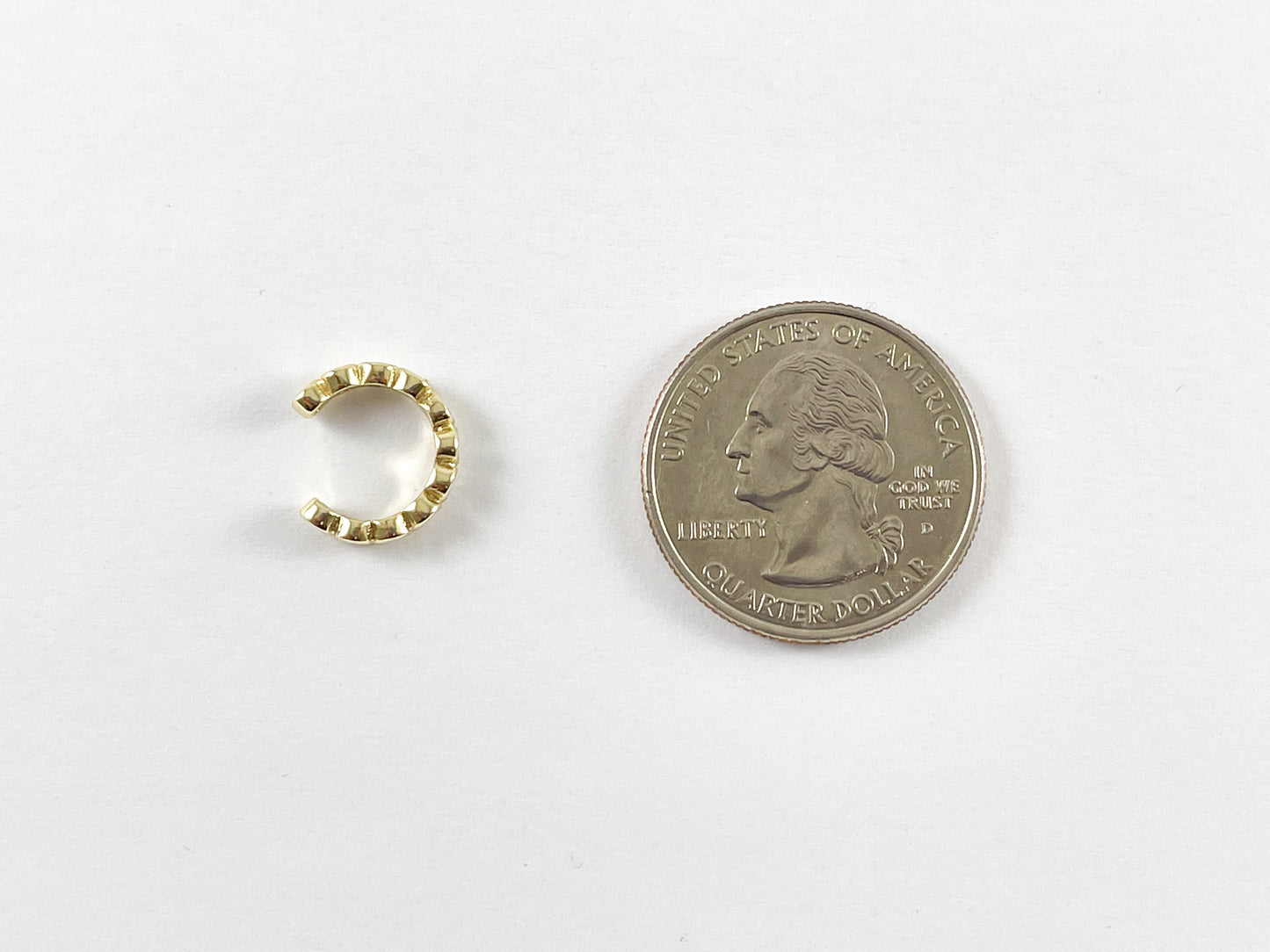 18K Gold Plated Copper CZ Pave Circle Infinity Dainty Ear Cuffs (No Piercing!!) 6pcs