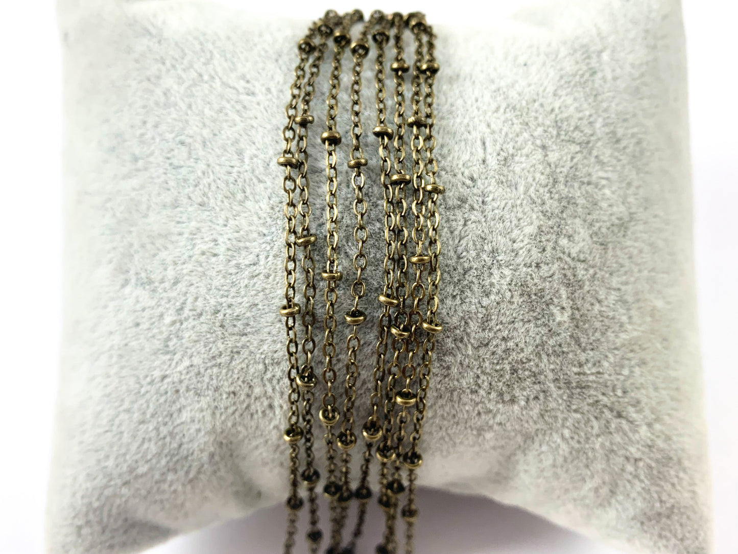 Dainty Nugget Satellite Chain in Gunmetal, Silver, Bronze, Gold