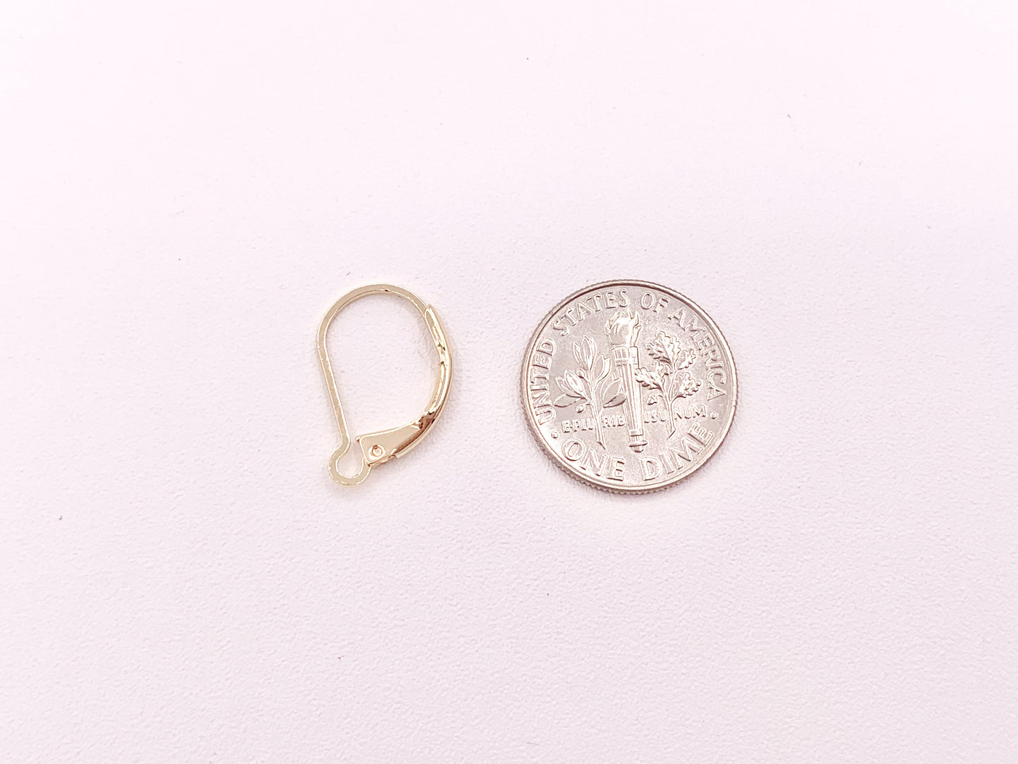 Real Gold or Silver 18K Plated Copper Earring Lever Backs with Opening Loop Component 50 pcs