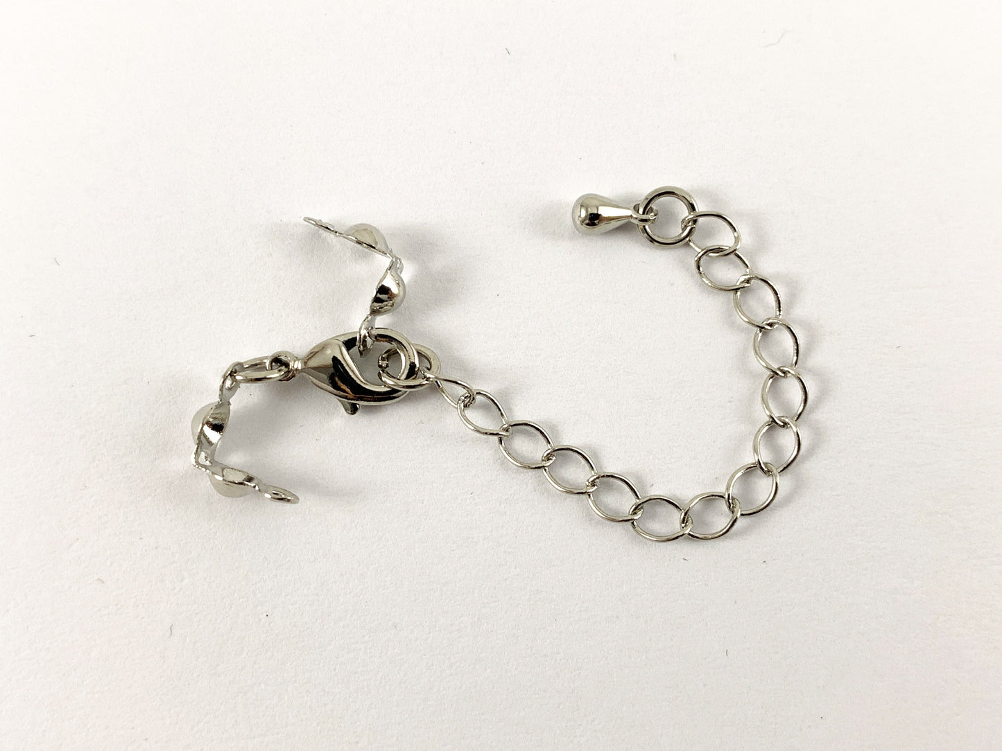 18K Gold/Silver Plated 2 inch Extender Chain with Lobster Clasp and Crimps Component for Jewelry 10pcs