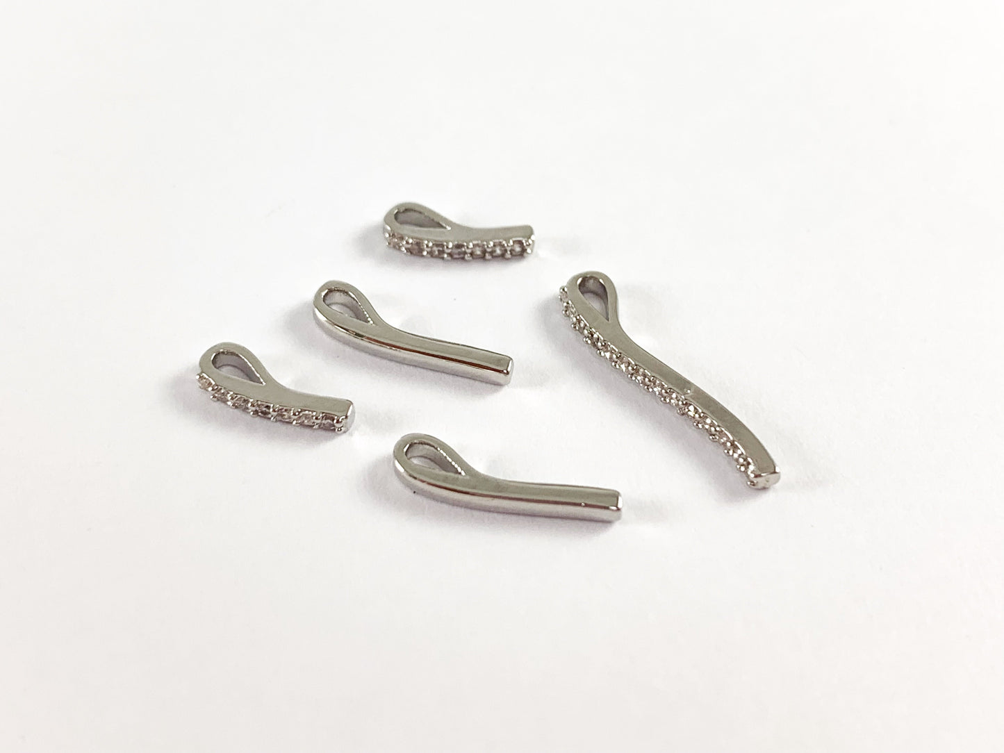 Real Gold/Silver Plated 18K Bar Stick Charm/Pendant Over Copper ---Groups of 5 pcs. *Necklace not included. 6 Groups