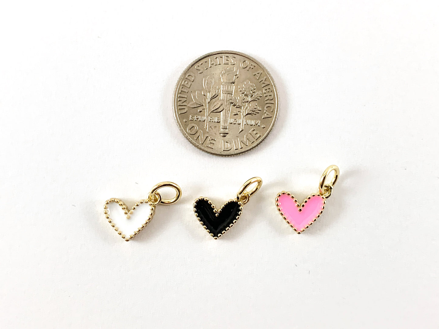 Real Gold 18K Plated Enamel Butterfly Charm Over Copper 10 pcs