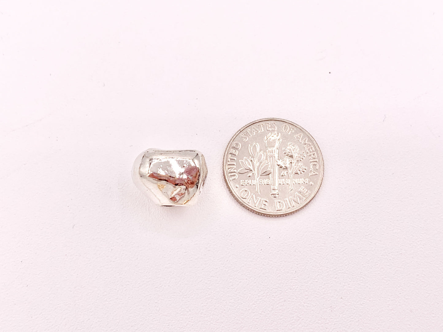 Pewter Base Metal Nugget Large Hole Spacer Beads Rosy Gold, Gold, Silver, Bronze, Gunmetal