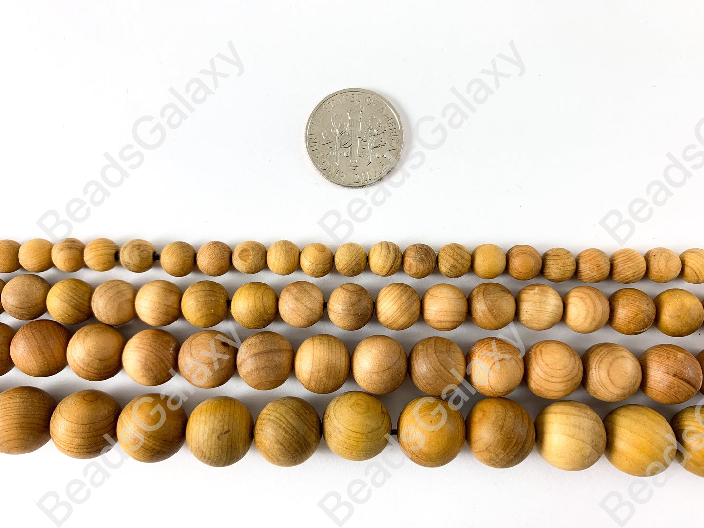 Sandalwood Round Smooth Natural Beads 15"-16"