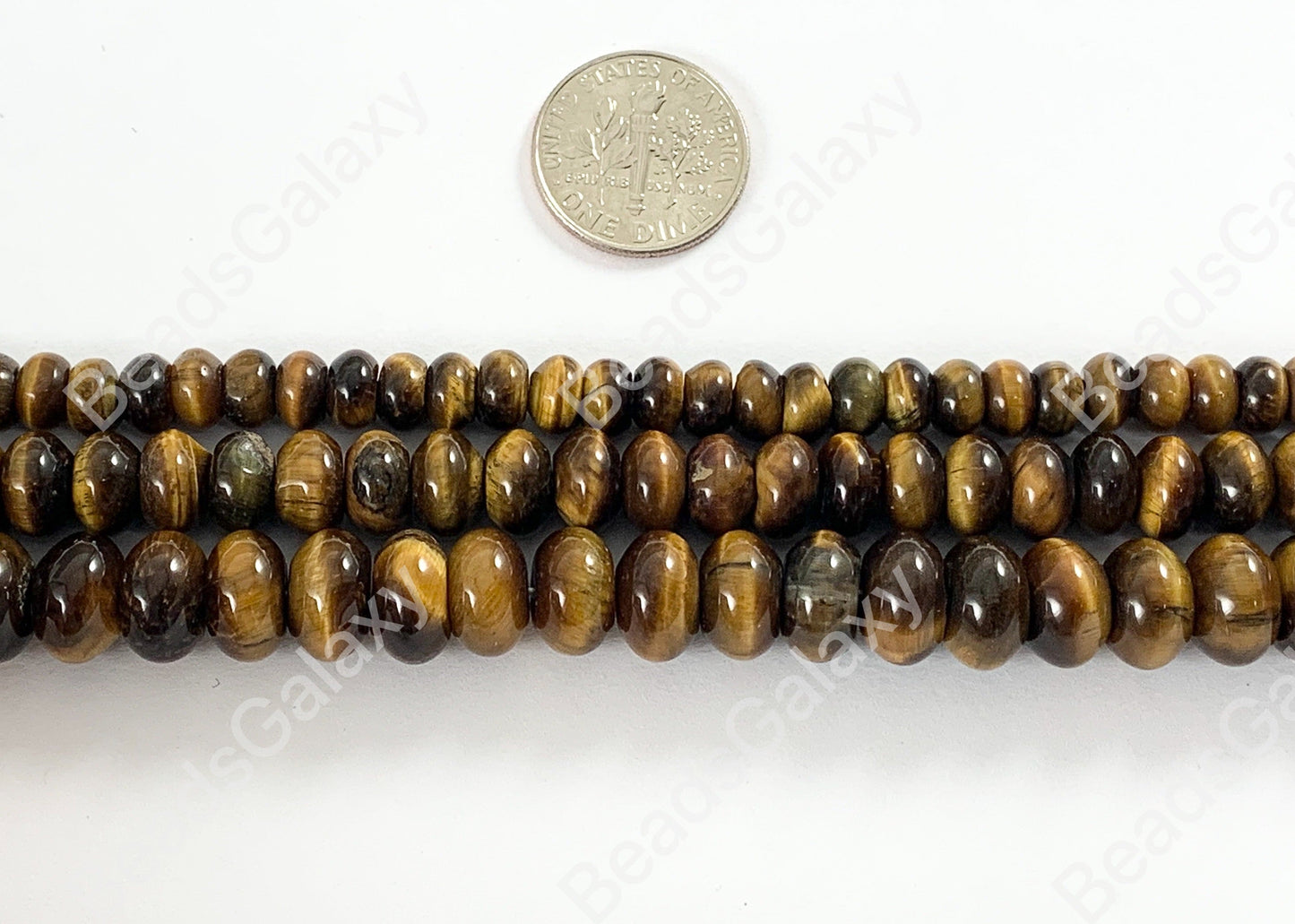 Tiger's Eye Yellow Brown Rondelle Smooth Natural Genuine Gemstone Beads 6x4 8x5 10x6mm Around 14"-15"