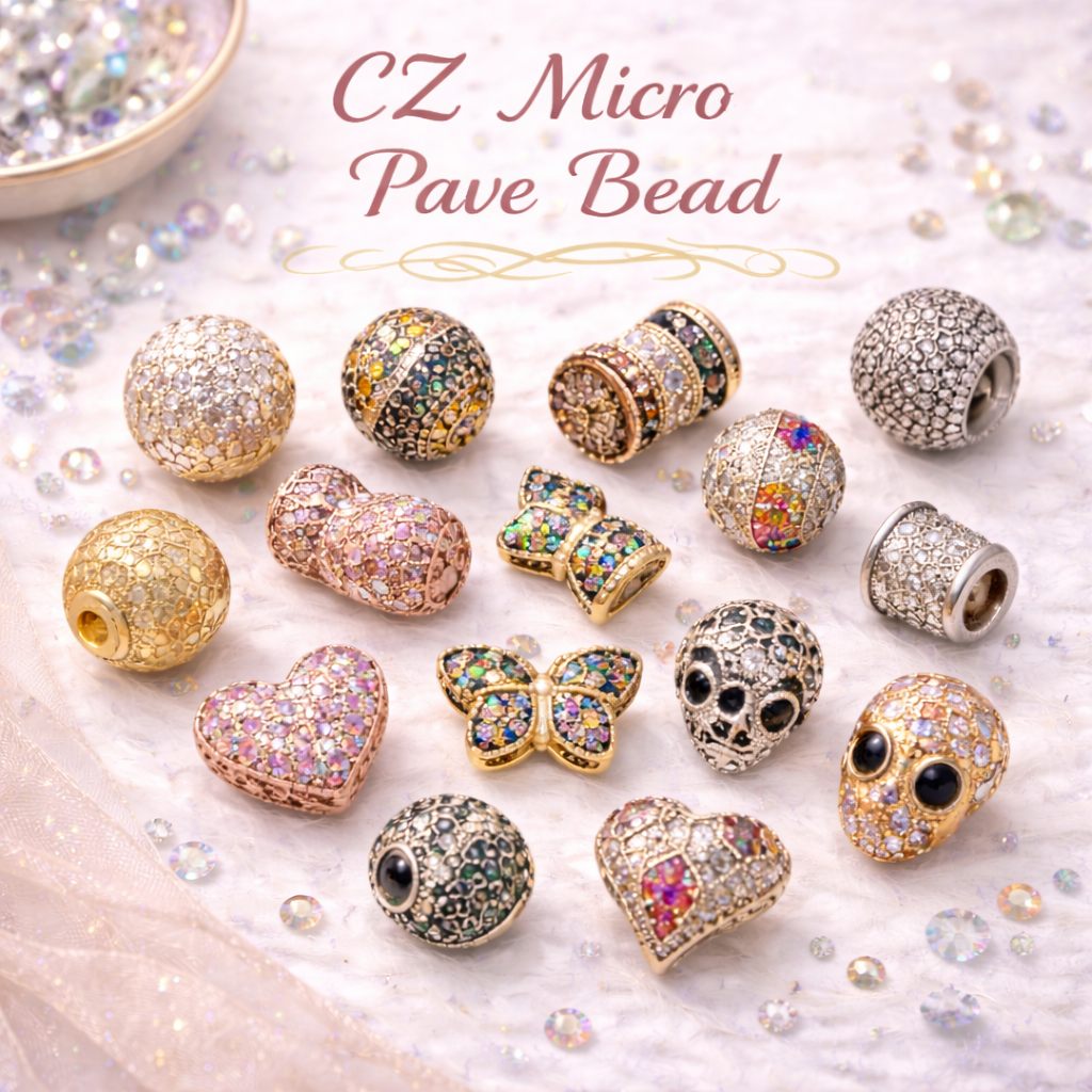 CZ Micro Pave Bead