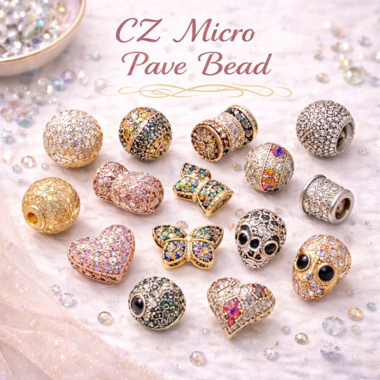 CZ Micro Pave Bead