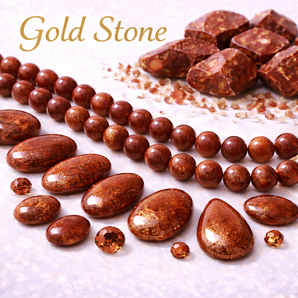 Gold Stone Beads